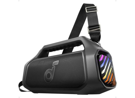 Anker Soundcore Boom 2 Plus Portable Speaker, 140W, 2+2 Channel, BassUp 2.0, 20H Playtime, Fast Charge, IPX7 Waterproof, RGB Lights, Power Bank, Bluetooth 5.3, Outdoor Speakers, Camping, Beach - Black